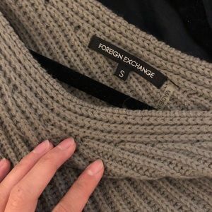 Off the shoulder knit sweater